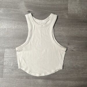 Lululemon Hold Tight Cropped Tank — Bone — Size 2